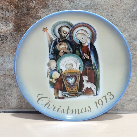 Schmid Hummel Christmas Plate 1973 Che Nativity What A Nativity Decorative Wall - Picture 1 of 10